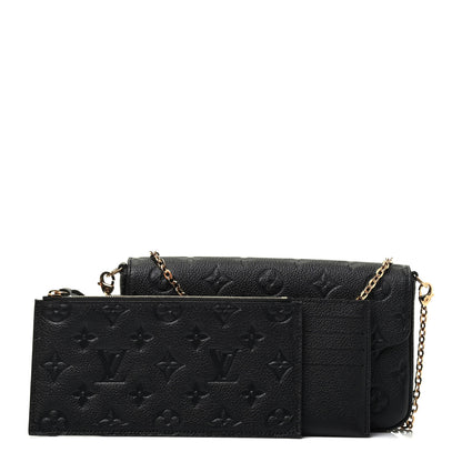 Louis Vuitton Empreinte Pochette Felicie Chain Wallet Black 3 of 11