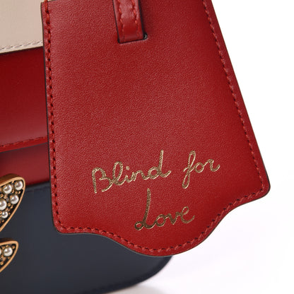 Gucci Calfskin Sylvie Web Queen Margaret Shoulder Bag Blue Agata Hibiscus Red Mystic White 12 of 14