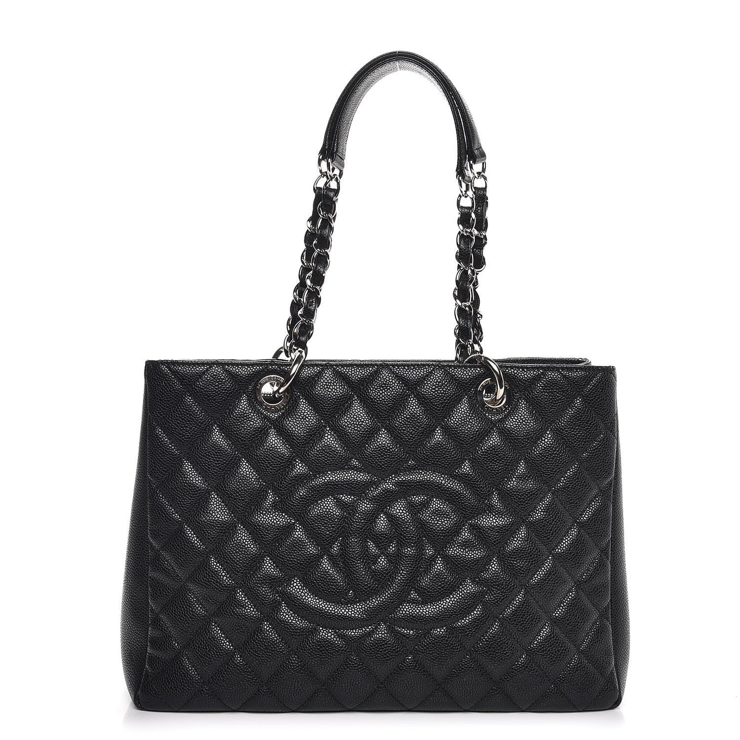 Caviar Quilted Grand Shopping Tote GST Black