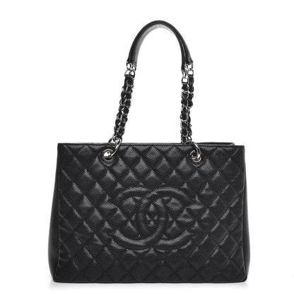 Chanel Caviar Quilted Grand Shopping Tote GST Black 1 of 7