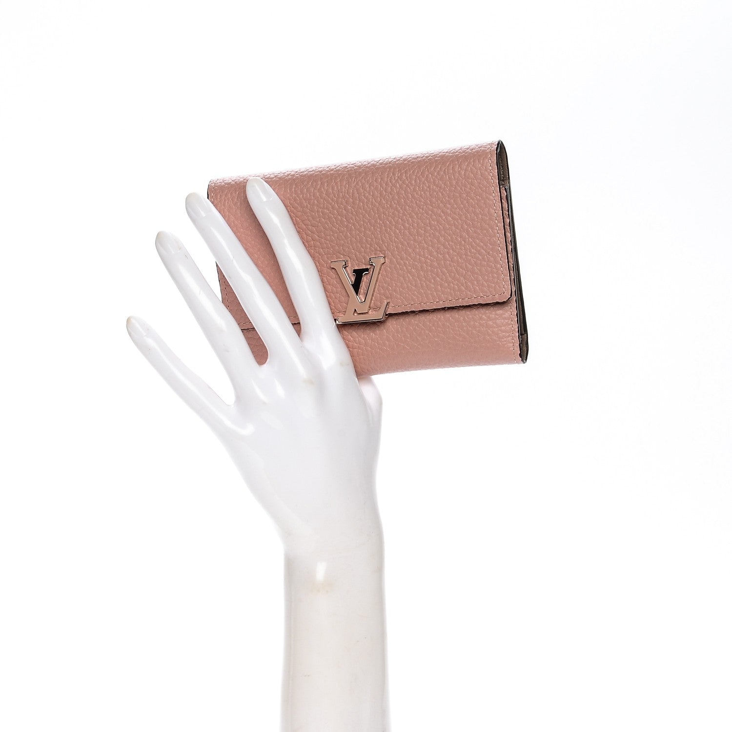 Louis Vuitton Taurillon Capucines Compact Wallet Magnolia 2 of 8