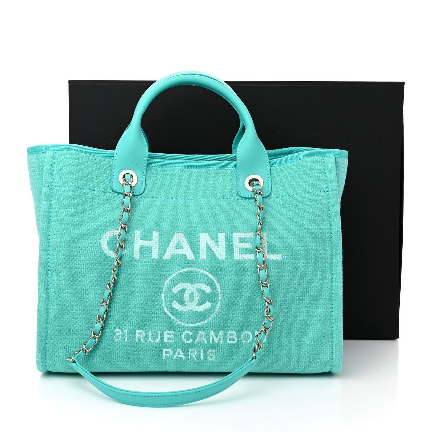 Mixed Fibers Small Deauville Tote Turquoise