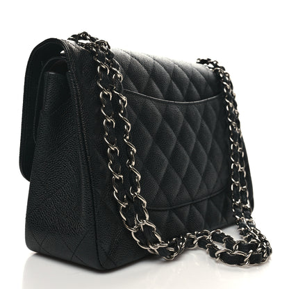 Chanel Caviar Quilted Jumbo Double Flap Black 3 of 11