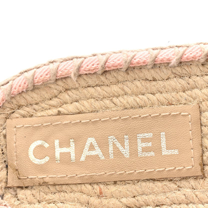 Chanel Denim CC Espadrille Mules 37 Pink Black 7 of 13