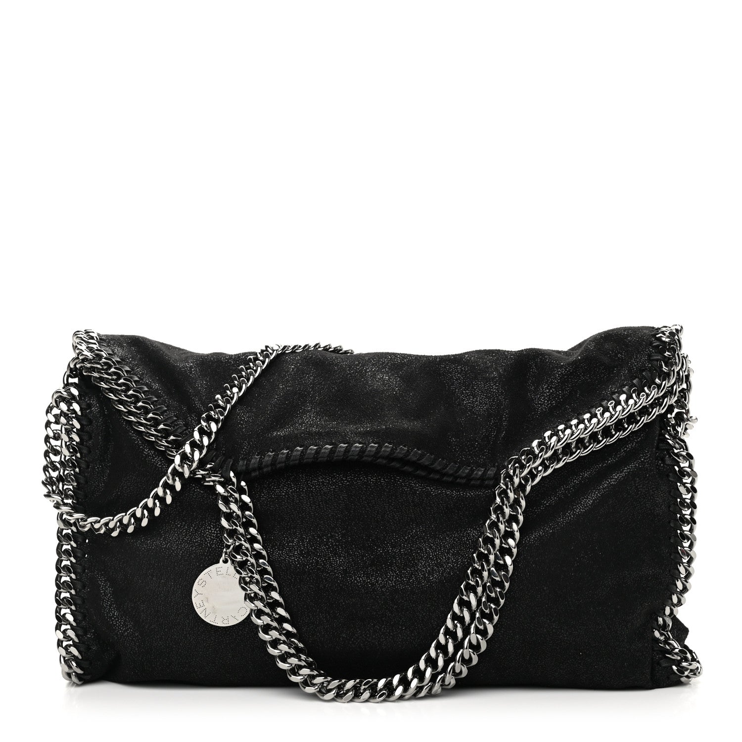 Stella McCartney Shaggy Deer Falabella Fold Over Tote Black 1 of 9