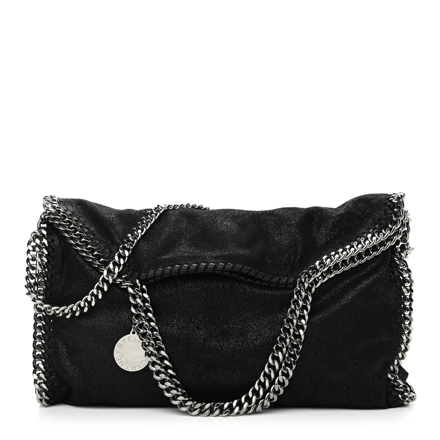 Shaggy Deer Falabella Fold Over Tote Black