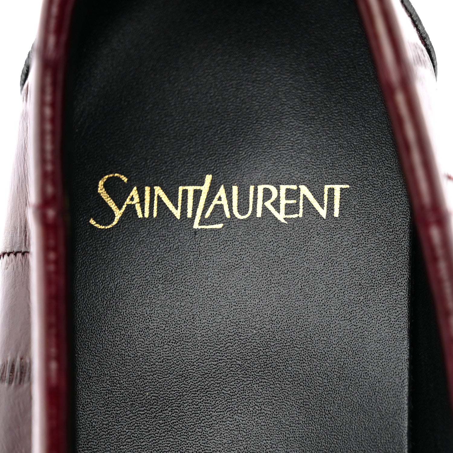 Saint Laurent Supple Eel Le 15 Loafer Penny Slippers 39.5 Burgundy 8 of 9