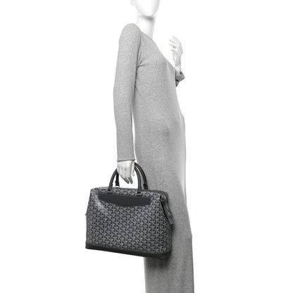 Goyard Goyardine Calfskin Cisalpin Document Case Grey 2 of 9