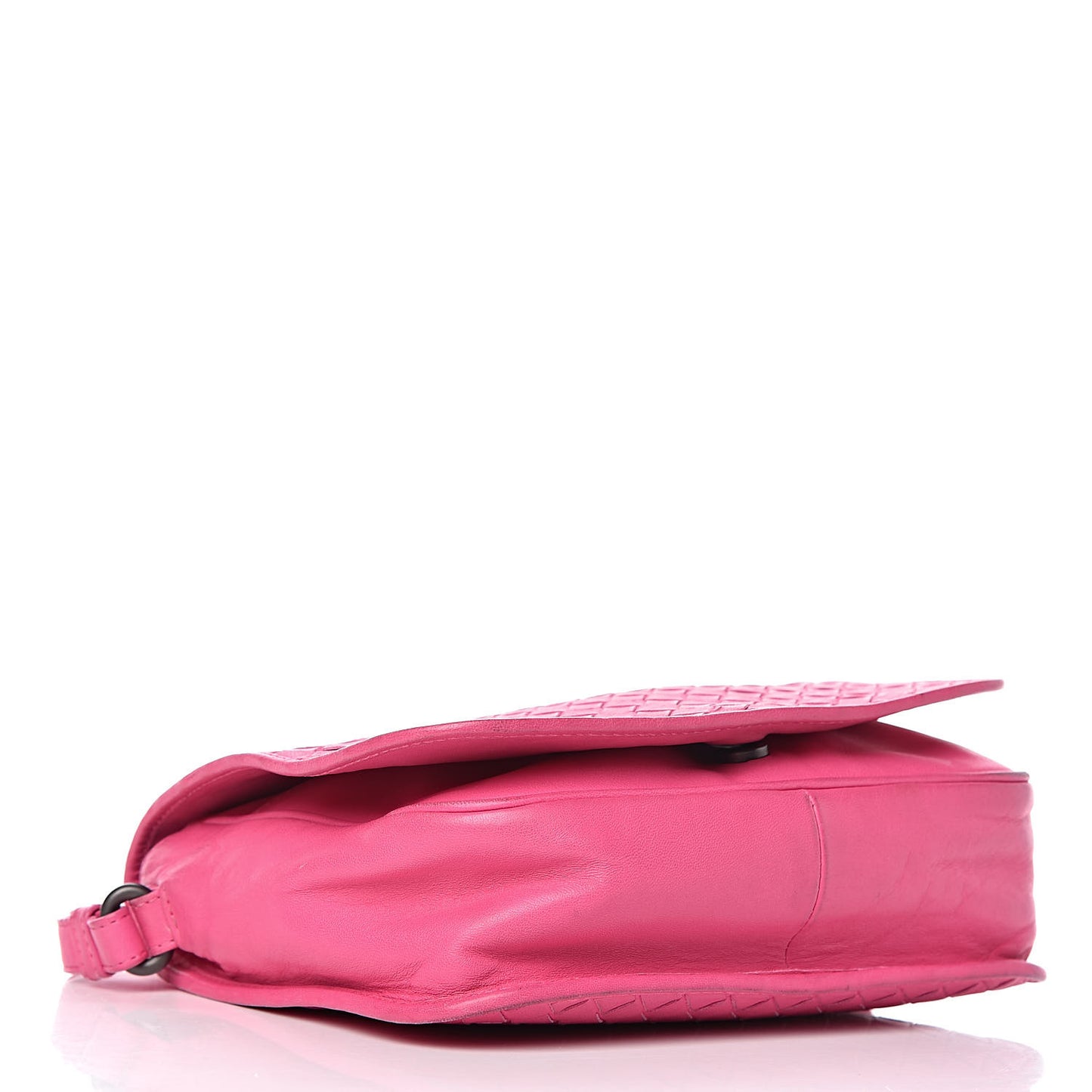 Nappa Intrecciato Mini Flap Crossbody Fuchsia