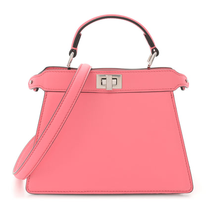 Fendi Shiny Nappa Petite Peekaboo I SEE U Satchel Pink Dalia 1 of 11