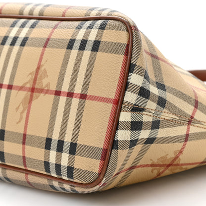 Burberry Haymarket Check Tote Brown 10 of 11