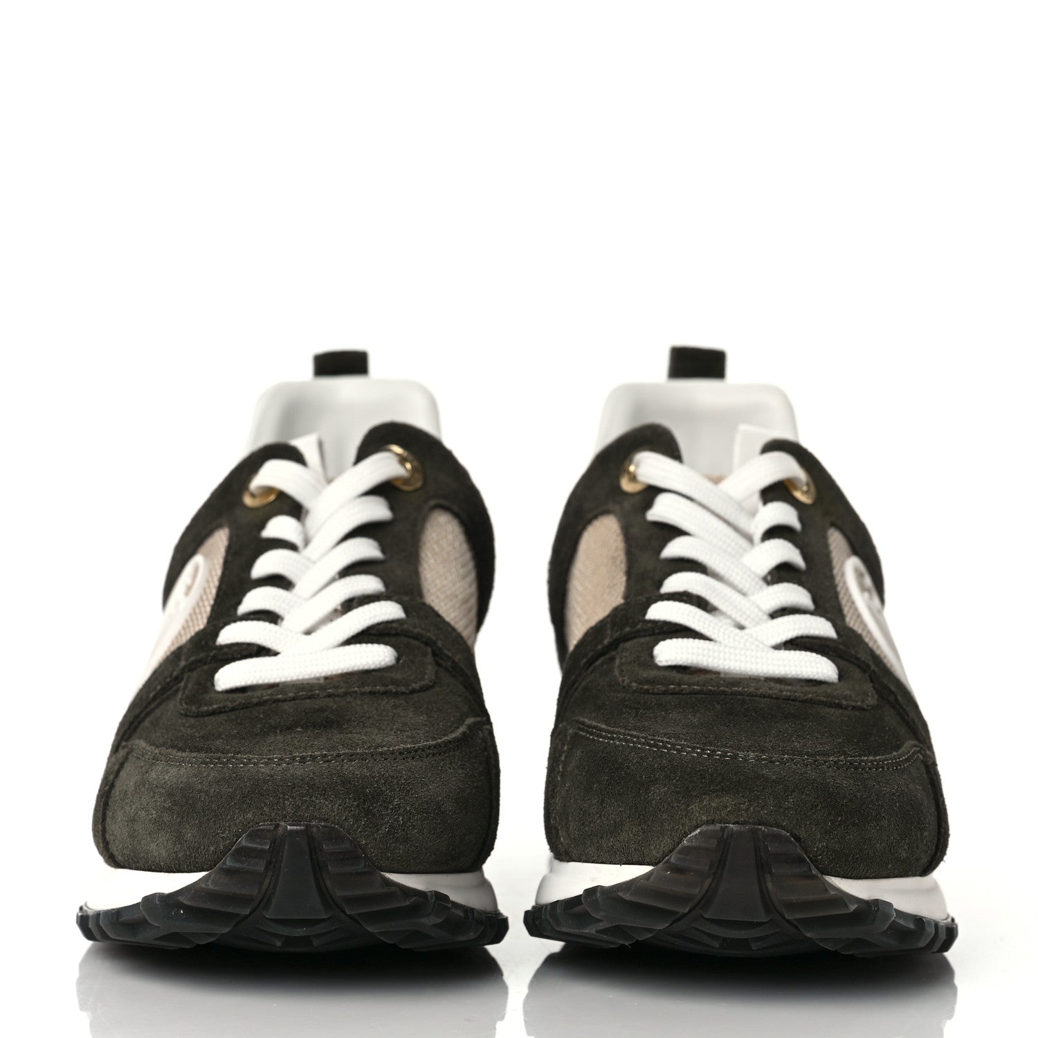 Louis Vuitton Calfskin Suede Run Away Sneakers 36 Green 2 of 8