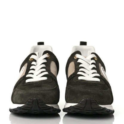 Louis Vuitton Calfskin Suede Run Away Sneakers 36 Green 2 of 8