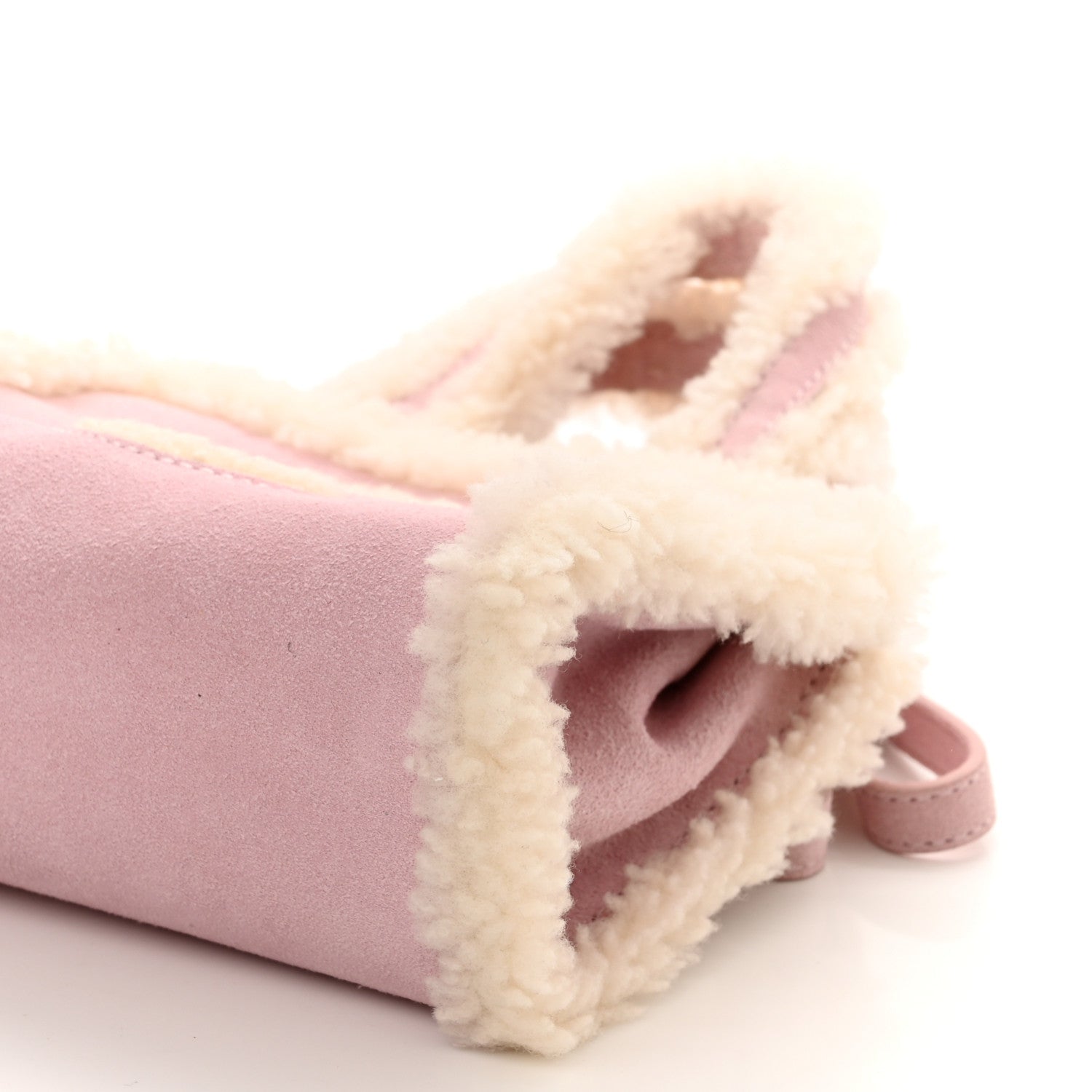 Telfar X UGG Suede Shearling Small Shopping Bag Pink 10 of 10