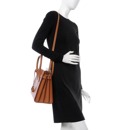 Saint Laurent Grained Calfskin Small Sac De Jour Saddle Brown 2 of 10