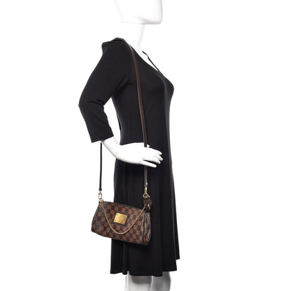 Louis Vuitton Damier Ebene Eva Clutch 2 of 9