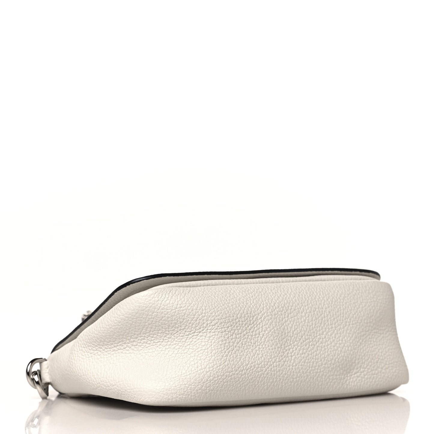 Vitello Daino Soft Flap Crossbody White