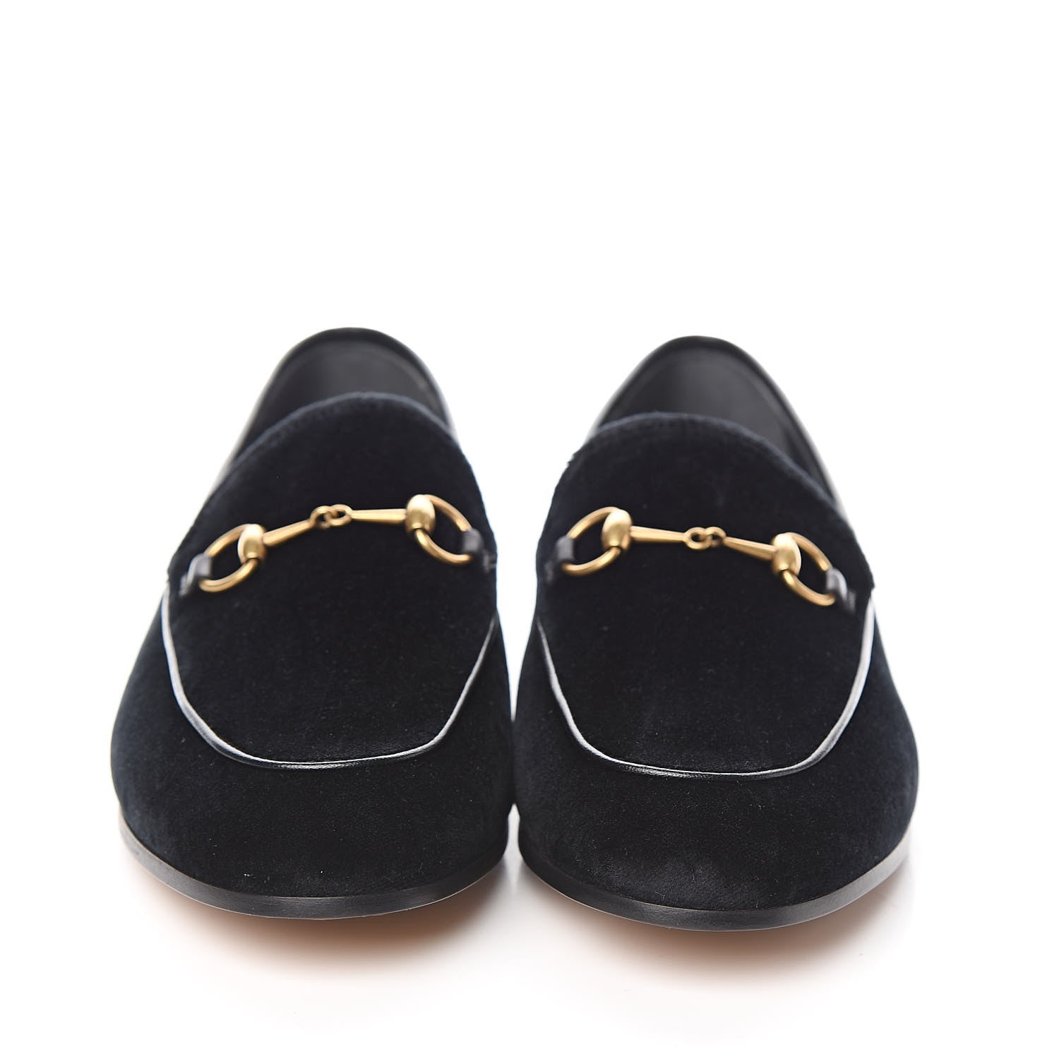 Gucci Velvet Horsebit Womens Jordaan Loafers 39 Black 2 of 13