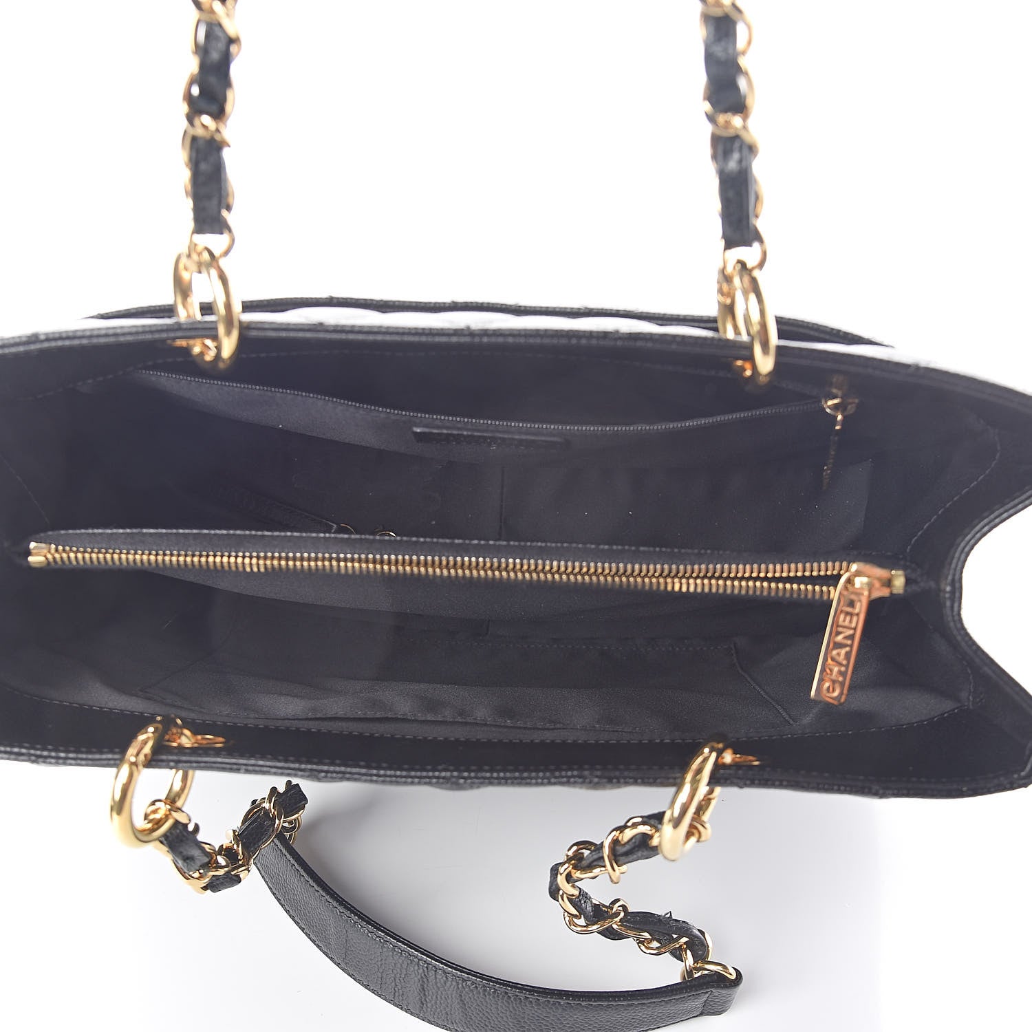 Chanel Caviar Quilted Grand Shopping Tote GST Black 5 of 10