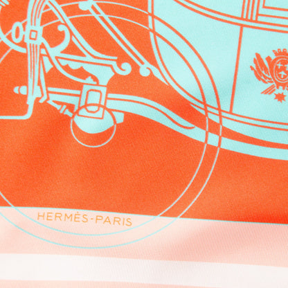 Hermes Silk Ex-Libris en Cravates Maxi Twilly Capucine Turquoise Saumon 3 of 11