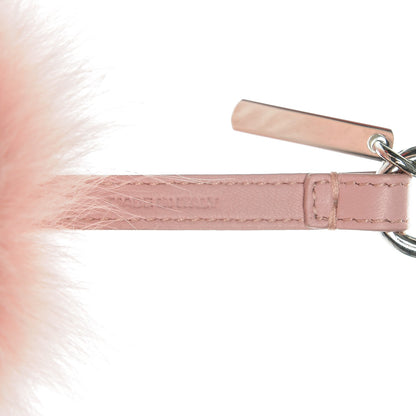 Fendi Fox Fur Shiny Nappa Bi-Color R ABCharm Bag Charm Rosa Chiaro Blue Bubblegum 3 of 4
