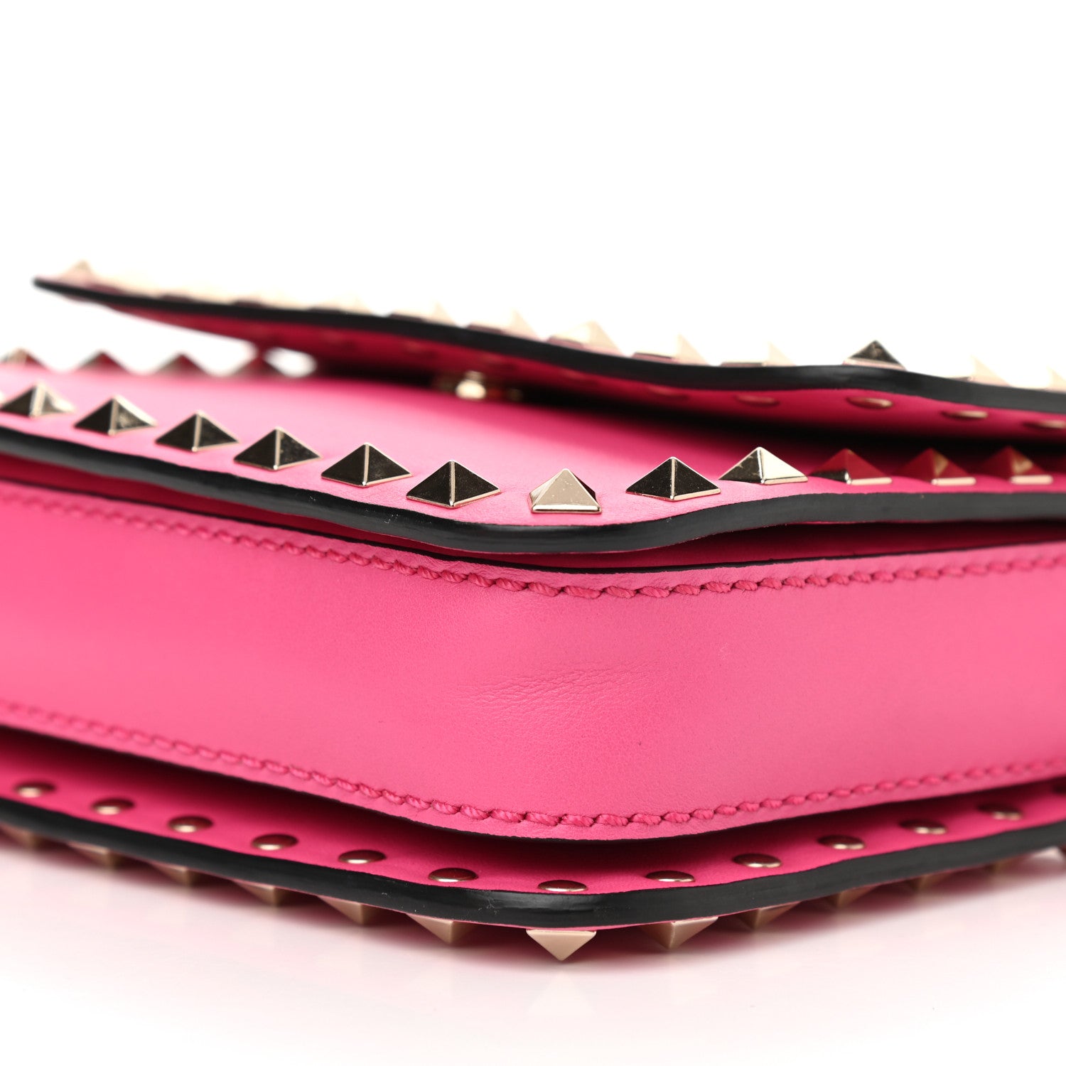 Valentino Garavani Vitello Rockstud Flap Crossbody Bag Peony 10 of 10