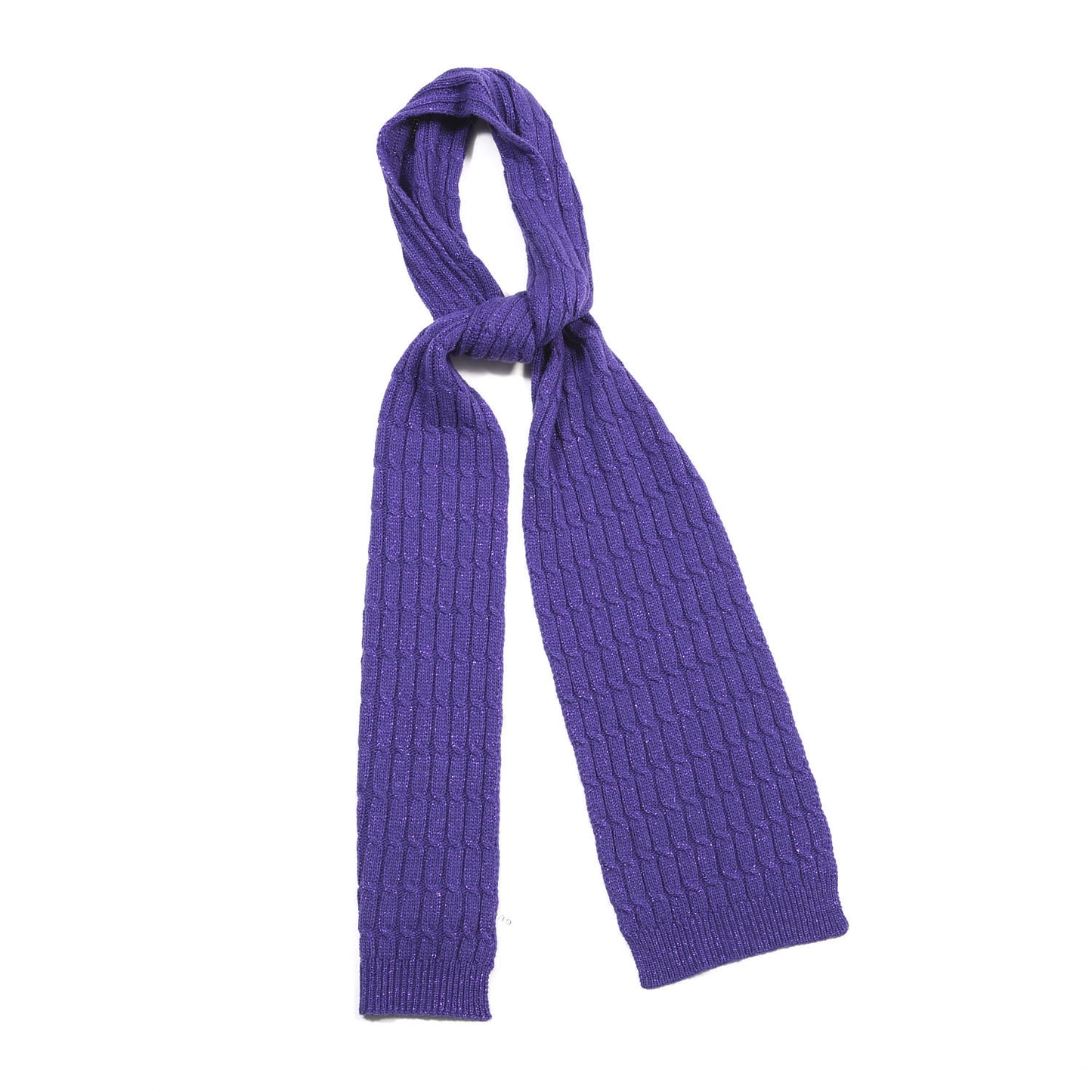 Wool Knit Shine Reg Scarf Parma Violet Dark Purple
