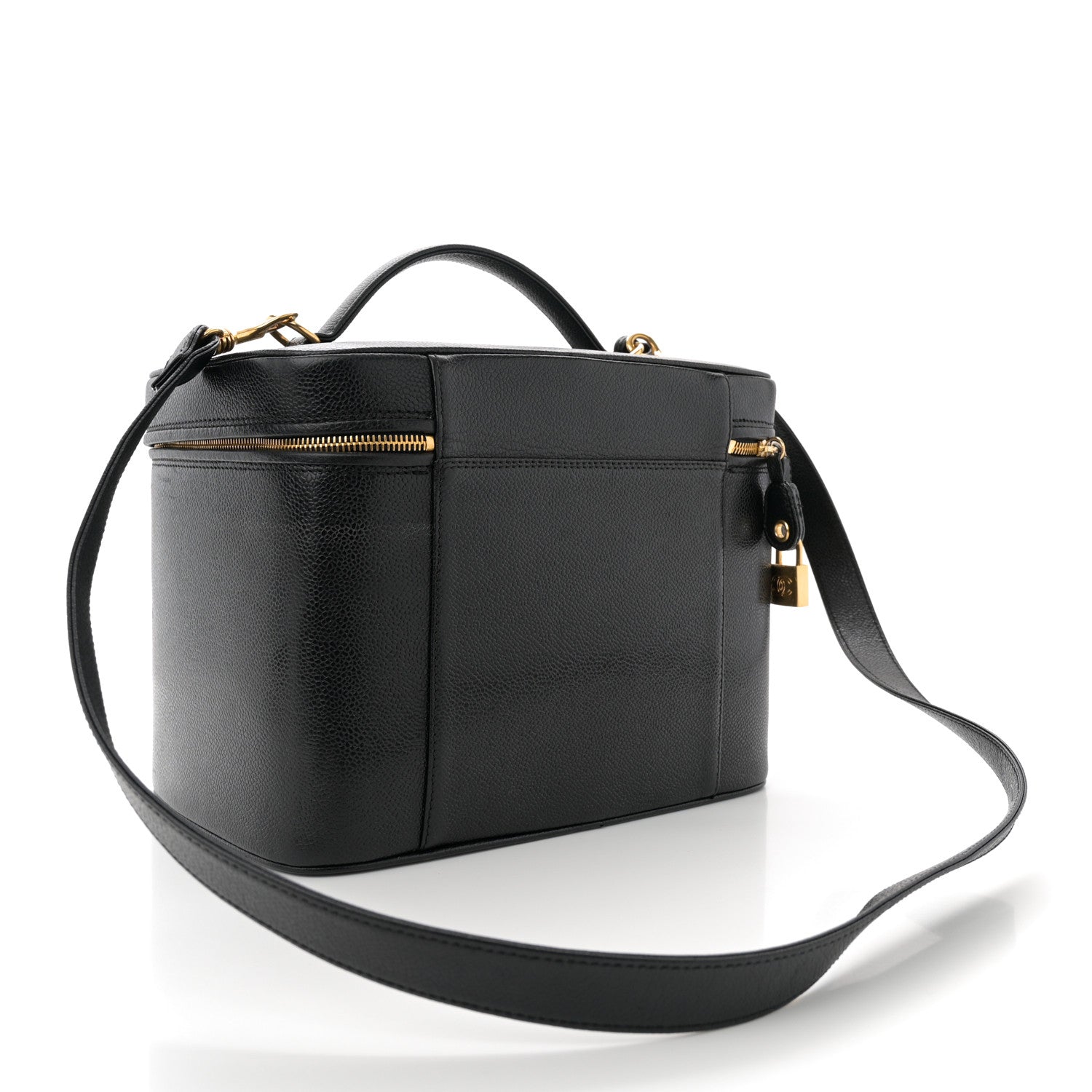 Chanel Caviar CC Vanity Train Case Black 3 of 13