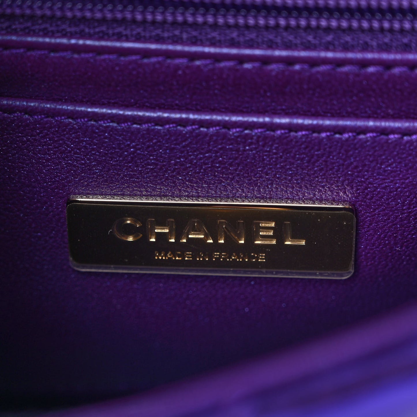 Mirror Calfskin Metallic Calfskin Quilted Hollywood Boulevard Mini Flap With Star Coin Purse Purple