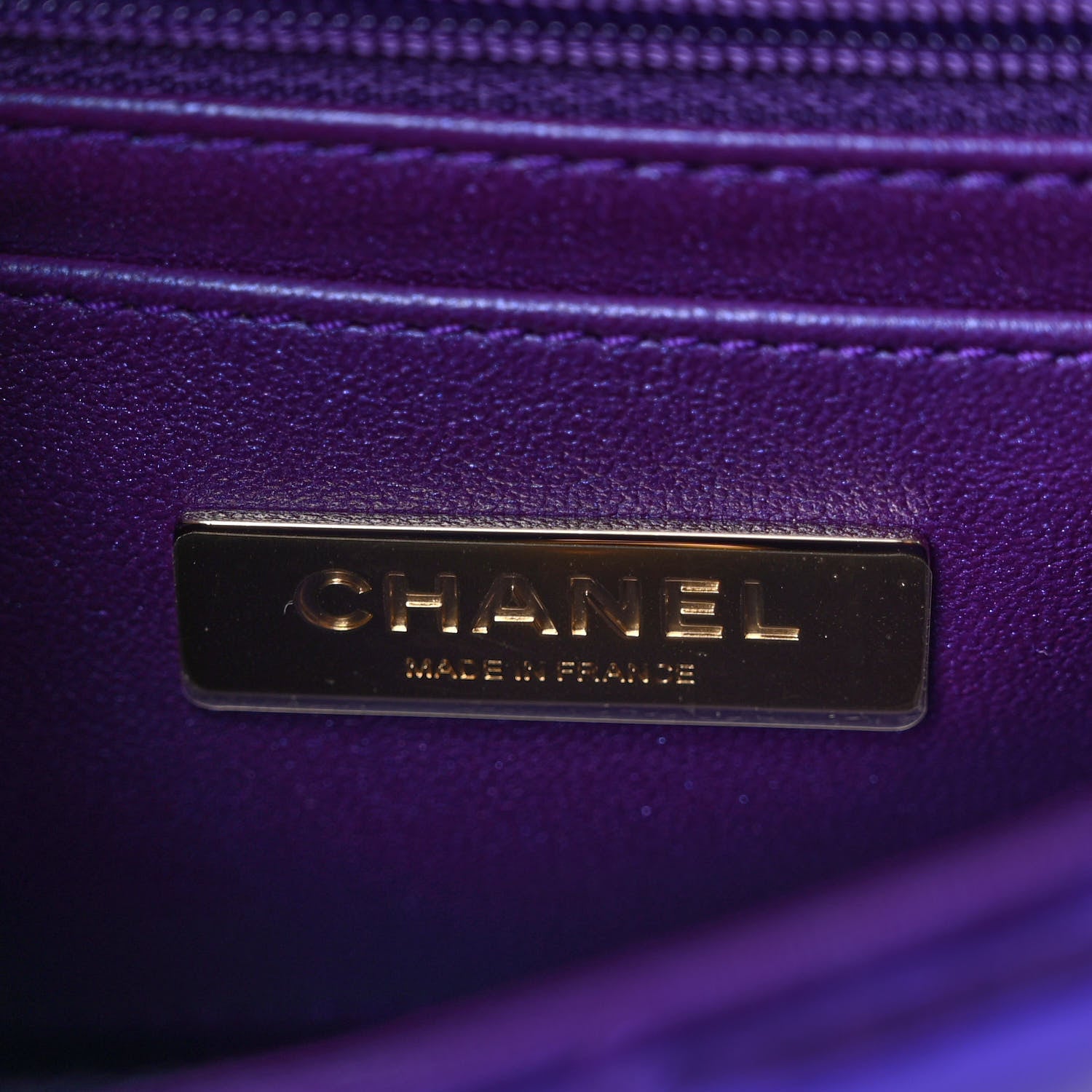 Chanel Mirror Calfskin Metallic Calfskin Quilted Hollywood Boulevard Mini Flap With Star Coin Purse Purple 7 of 11