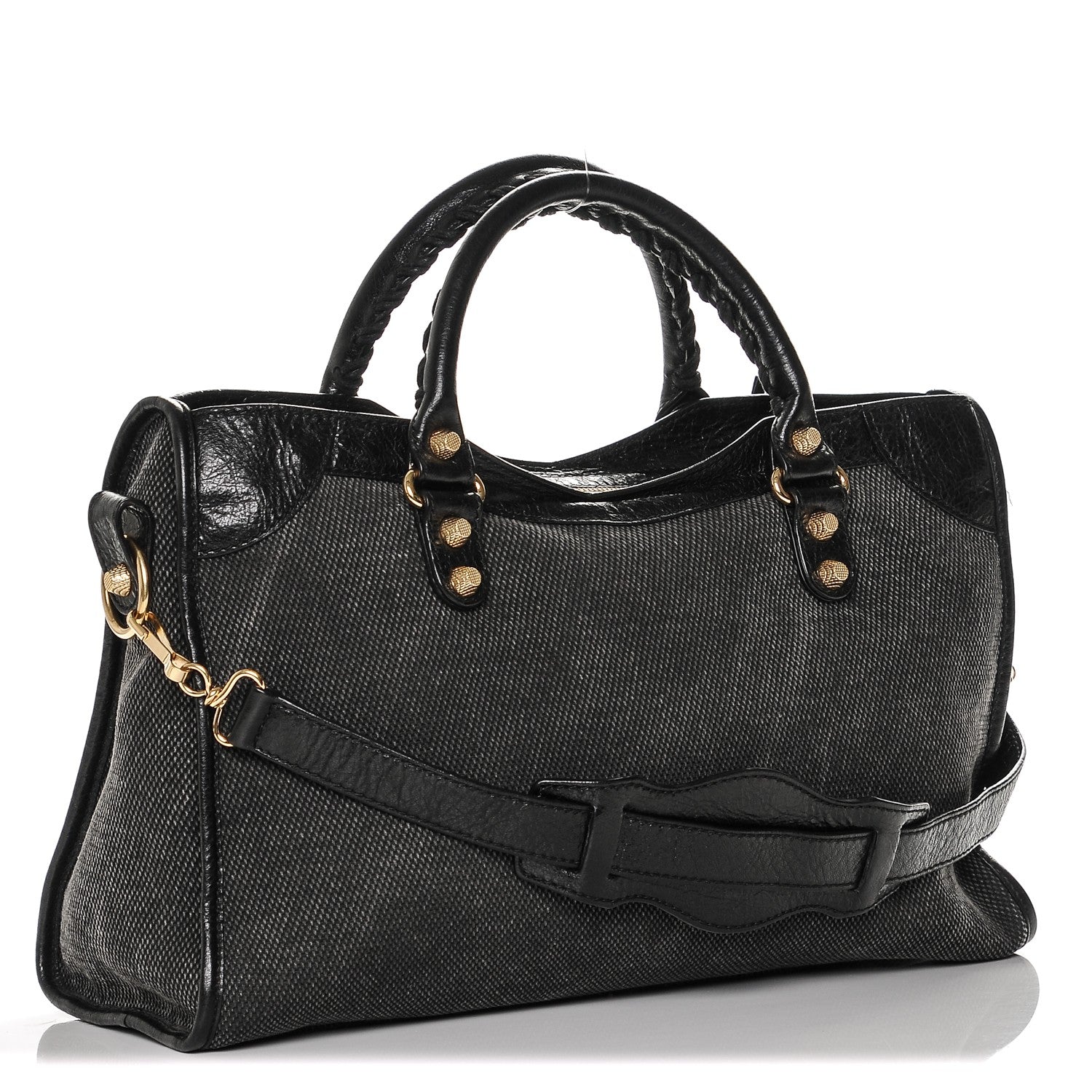 Balenciaga Agneau Canvas Giant 12 Gold Hardware City Black 3 of 6