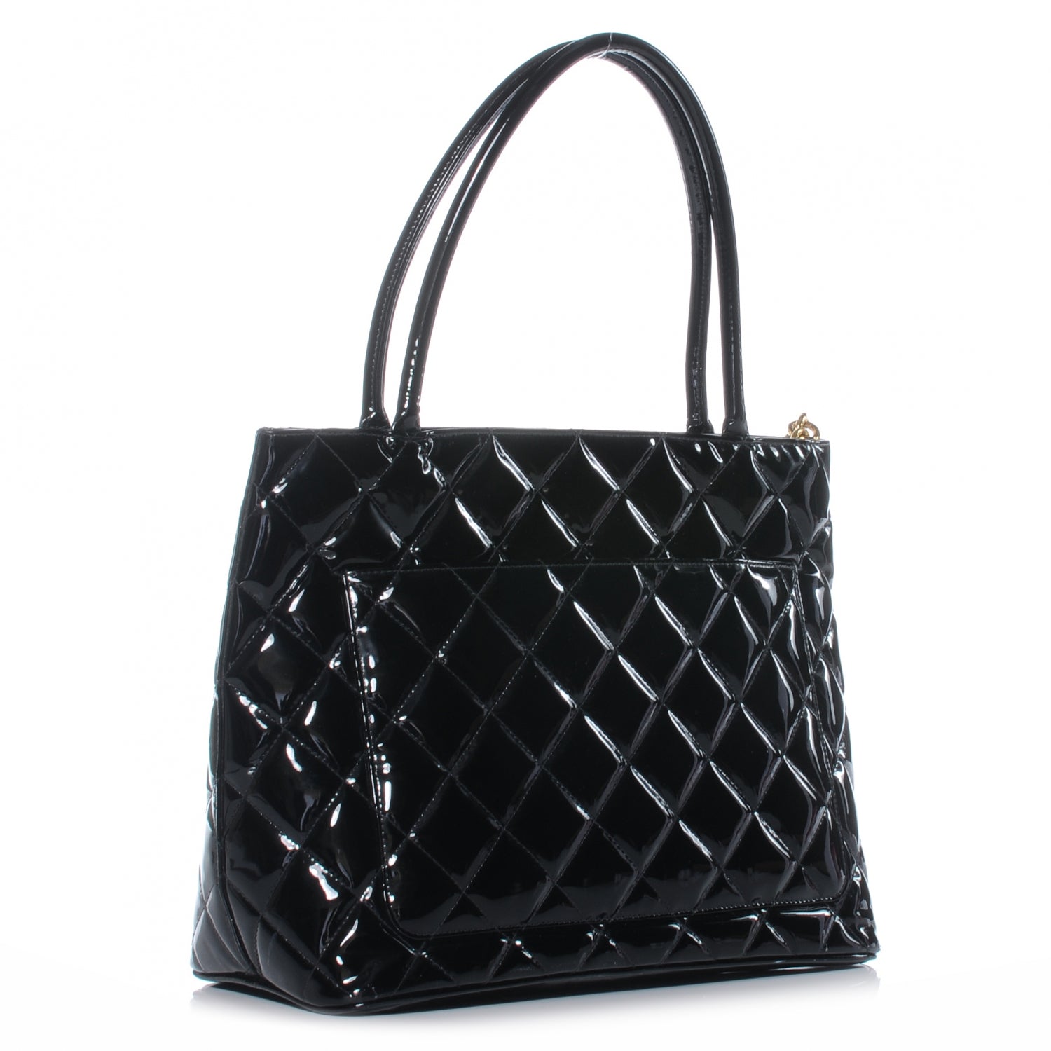 Chanel Patent Medallion Tote Black 3 of 8