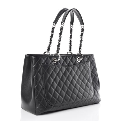 Chanel Caviar Quilted XL Grand Shopping Tote GST Dark Grey 3 of 9