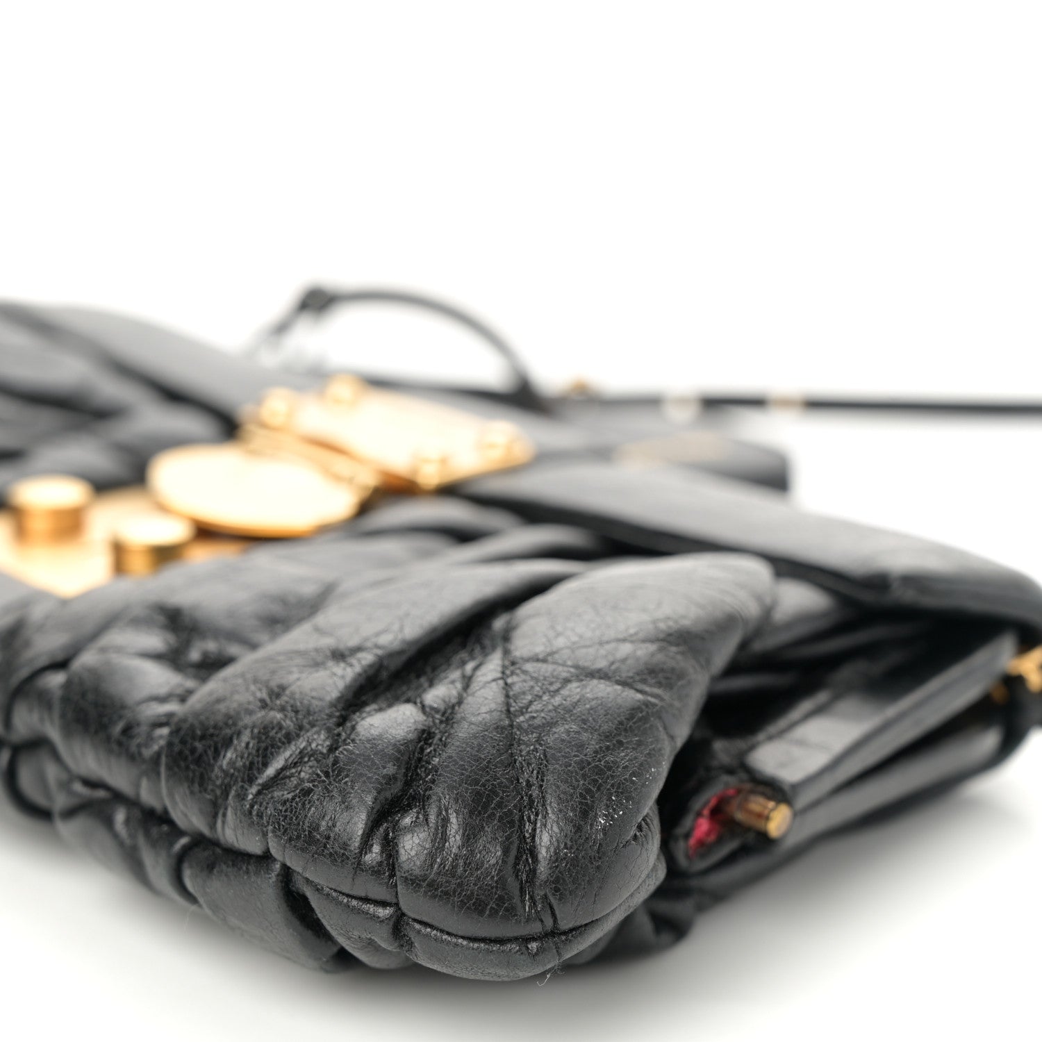 Miu Miu Nappa Matelasse Clutch Black 11 of 12