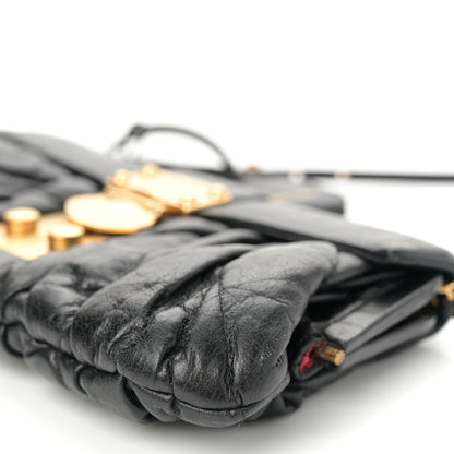 Miu Miu Nappa Matelasse Clutch Black 11 of 12