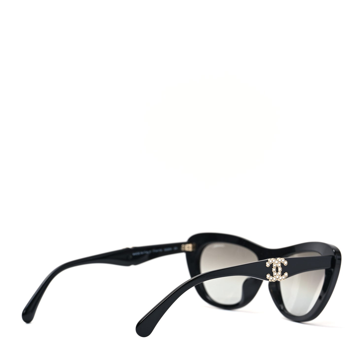 Acetate Crystal CC Butterfly Sunglasses 71417A Black