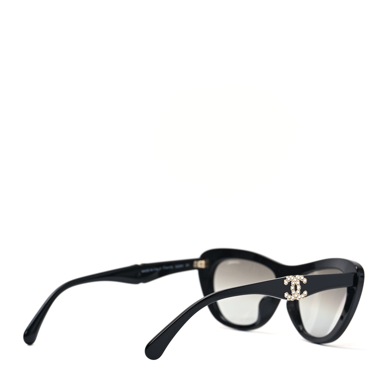 Chanel Acetate Crystal CC Butterfly Sunglasses 71417A Black 4 of 7