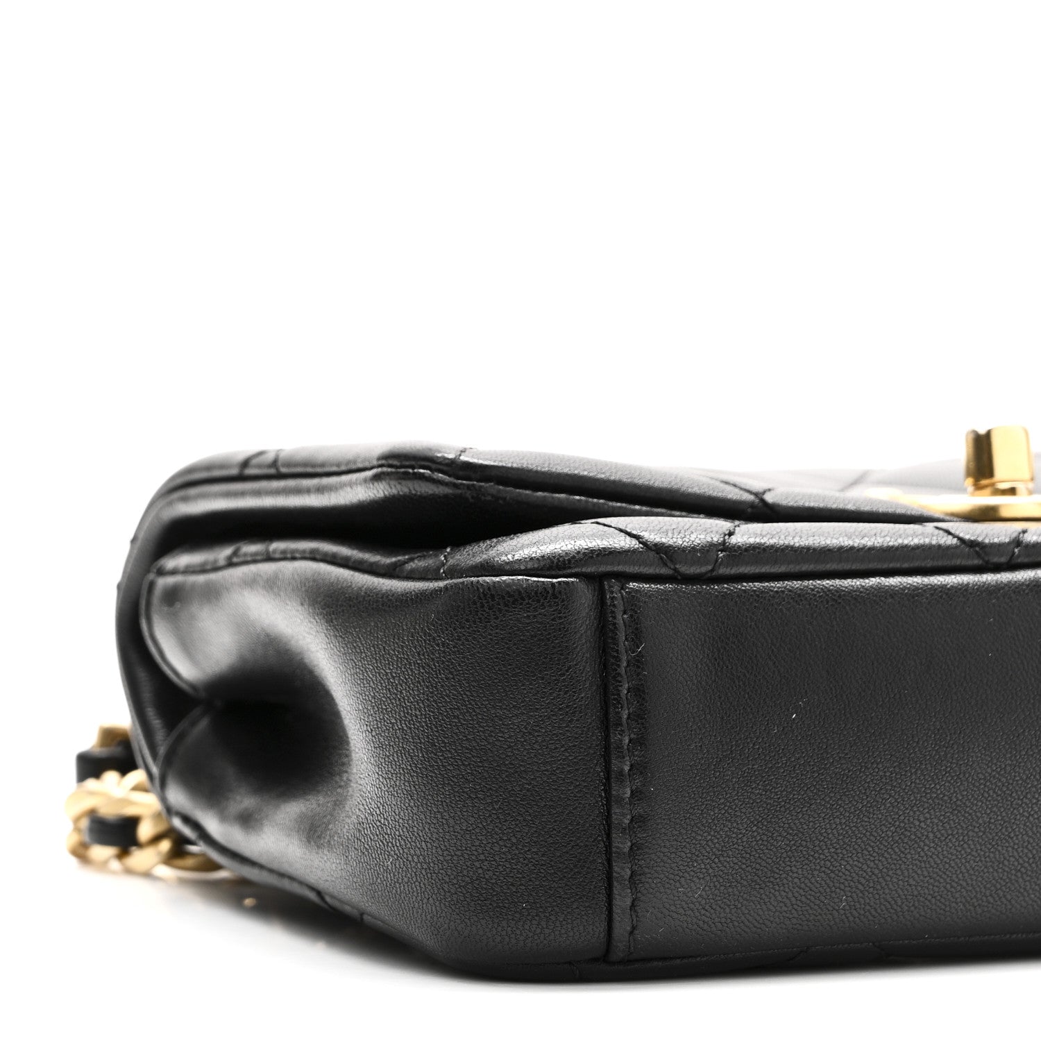 Chanel Shiny Lambskin Small Chain Is More Flap Black 9 of 11