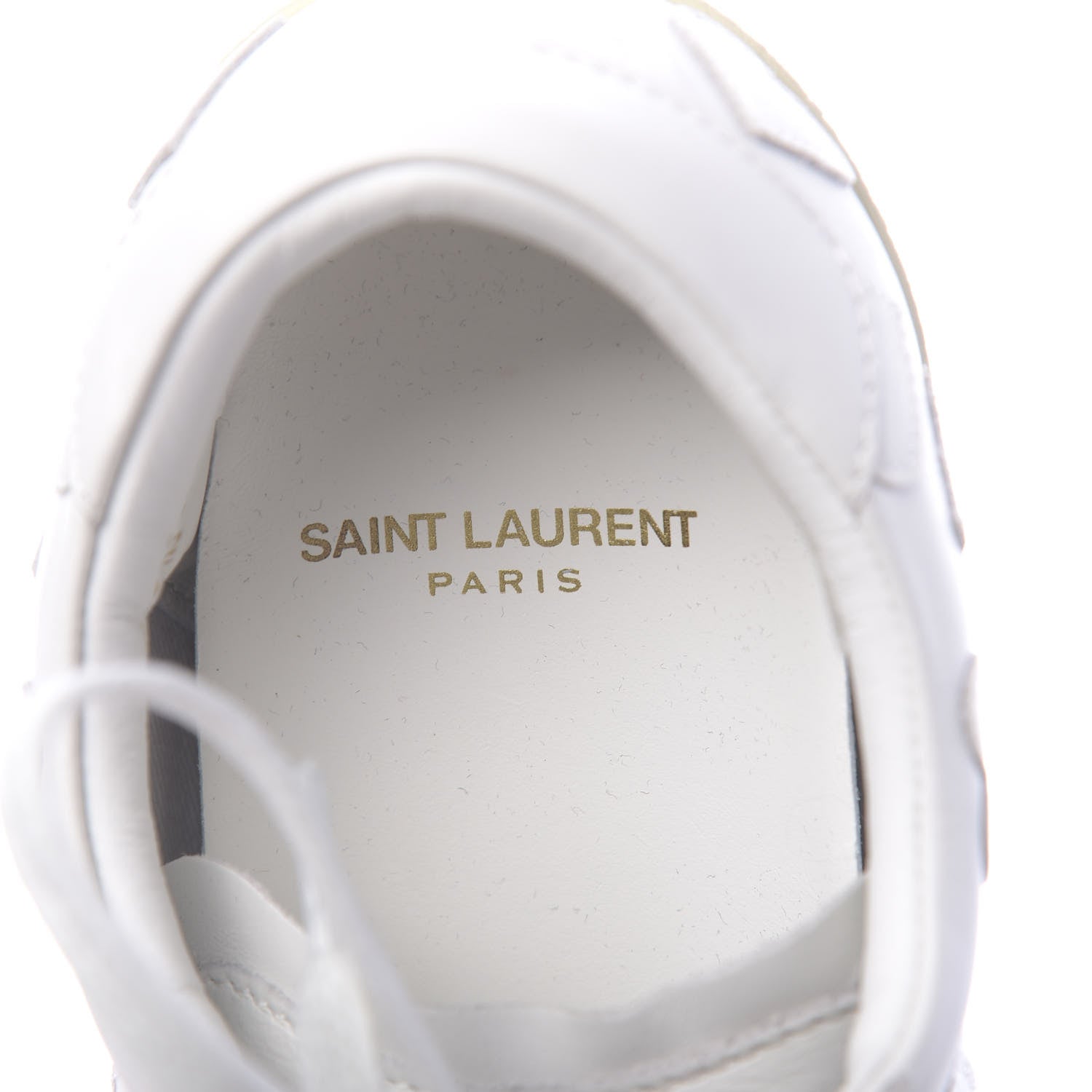 Saint Laurent Calfskin Heart Court Classic Sneakers 36.5 White 7 of 9