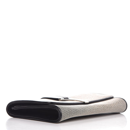 Saint Laurent Metallic Mesh Calfskin Classic Y Ligne Clutch Silver Black 4 of 8