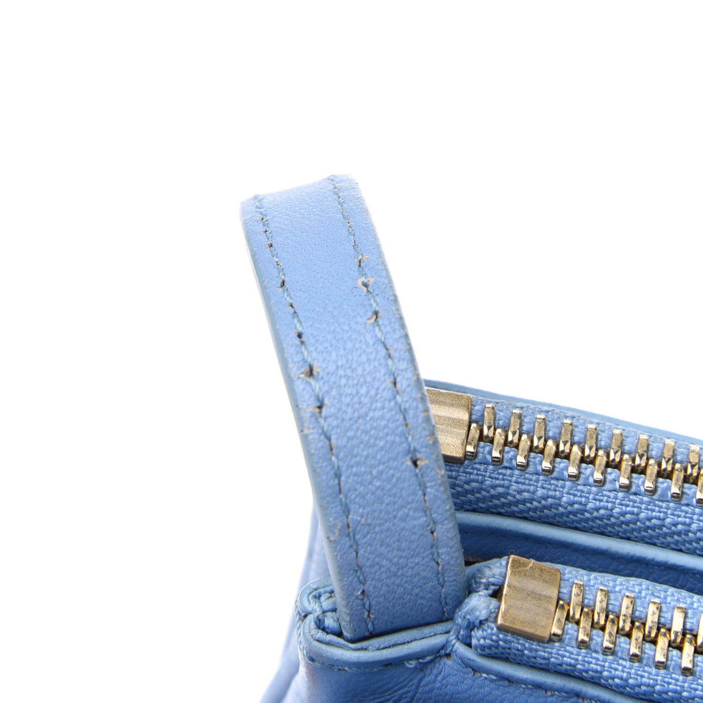 Lambskin Small Trio Crossbody Bag Baby Blue