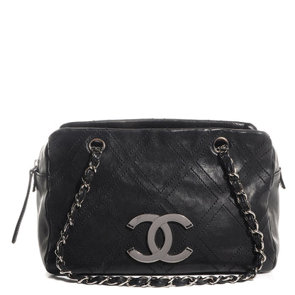 Chanel Calfskin Small Diamond Stitch Tote Black 1 of 7
