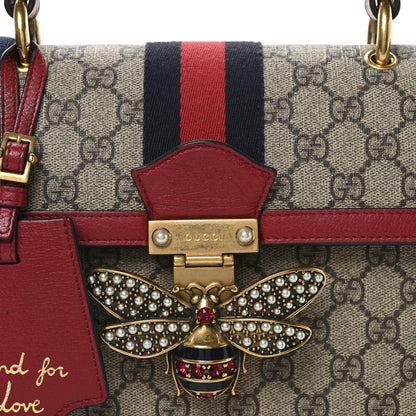 Gucci GG Supreme Monogram Small Queen Margaret Top Handle Bag Red 8 of 10