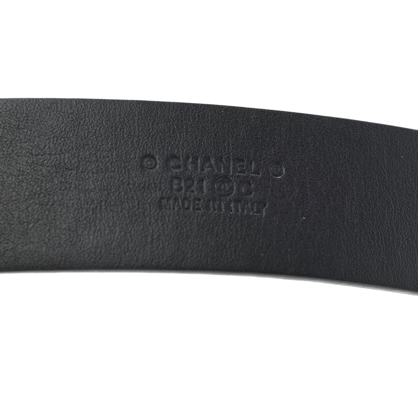 Calfskin Crystal CC Chain Belt 85 34 Black