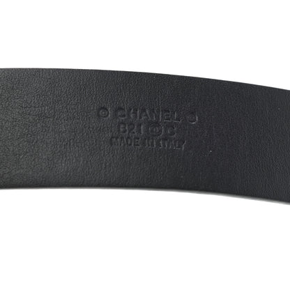 Chanel Calfskin Crystal CC Chain Belt 85 34 Black 3 of 7