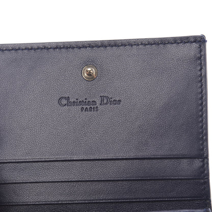 Christian Dior Lambskin Cannage Mini Lady Dior Wallet Navy 6 of 9