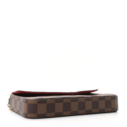Louis Vuitton Damier Ebene Pochette Felicie Chain Wallet 5 of 11