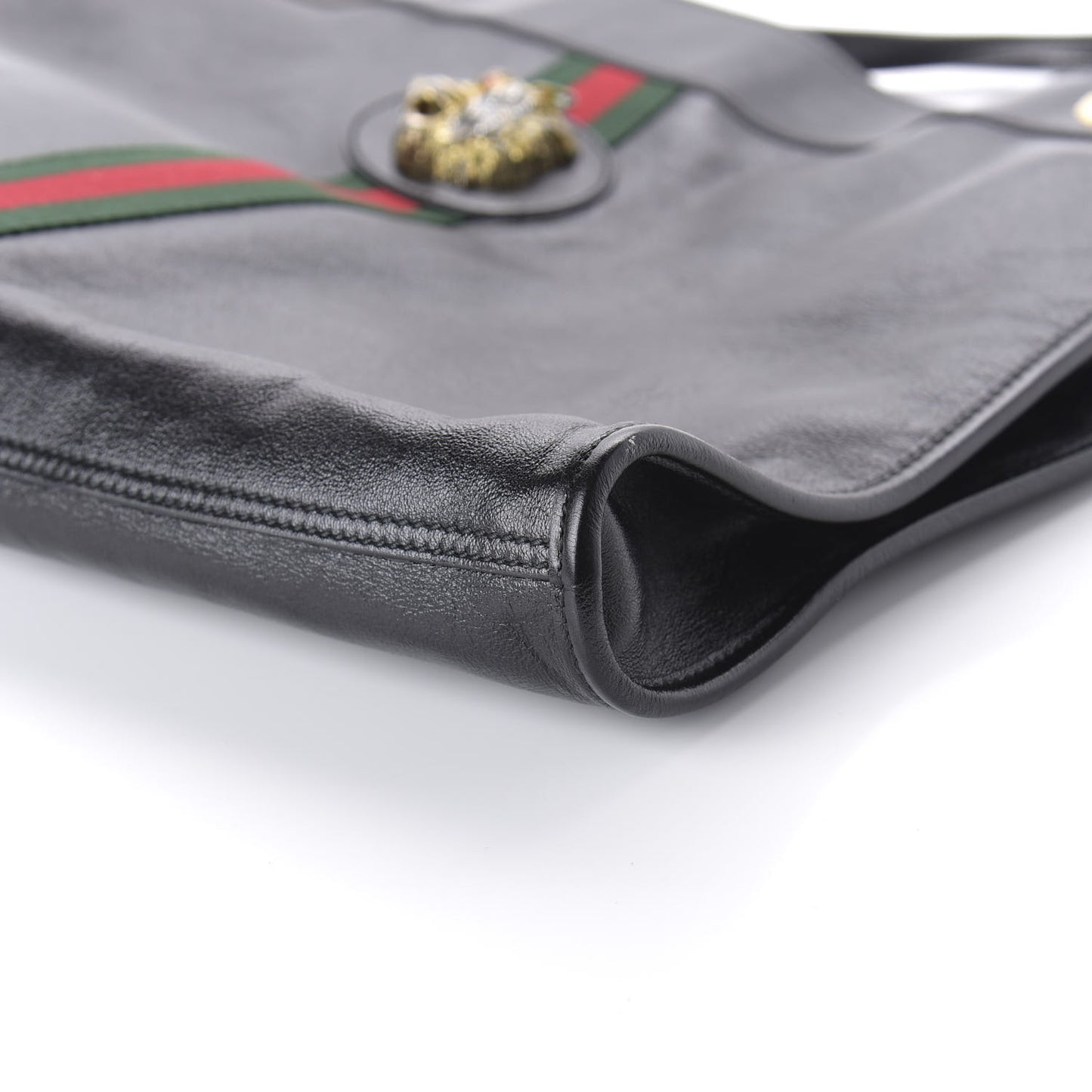 Calfskin Large Rajah Chain Tote Black