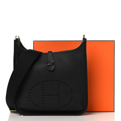 Hermes Taurillon Clemence Evelyne III PM Black 11 of 11