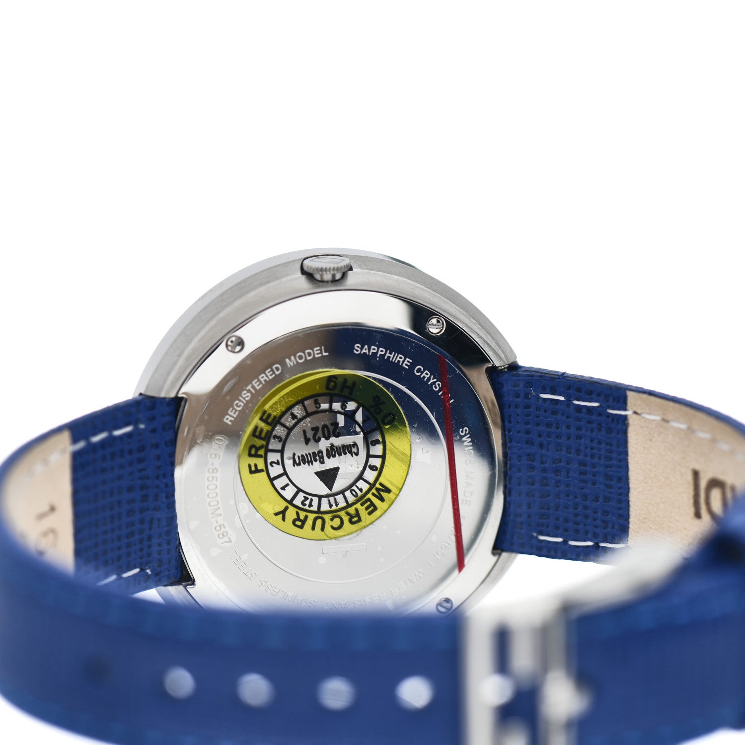 Fendi Stainless Steel Calfskin 36mm My Way Quartz Watch Blue 4 of 5
